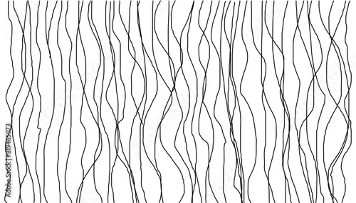 Hand drawn wavy background horizontal surface seamless wallpaper line art.