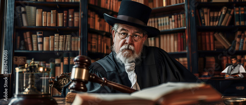 a judge with his gavel