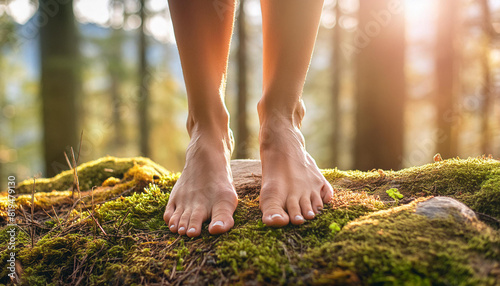 camminare piedi nudi nel bosco natura sensoriale 