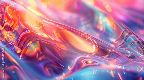 Vivid colors blend and swirl in an abstract, mesmerizing pattern.