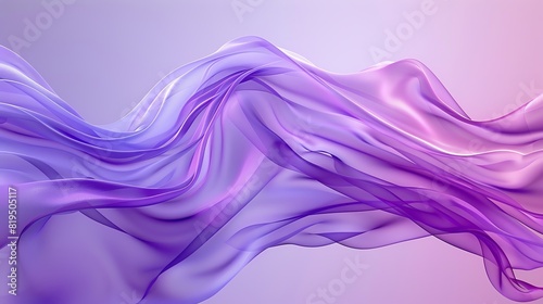 Abstract flowing purple and lavender fabric waves on a soft gradient background. Elegant and dreamy soft texture with gentle curves and movement.