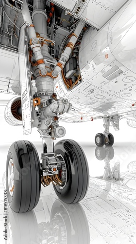 Detailed of Aircraft Landing Gear Mechanical System