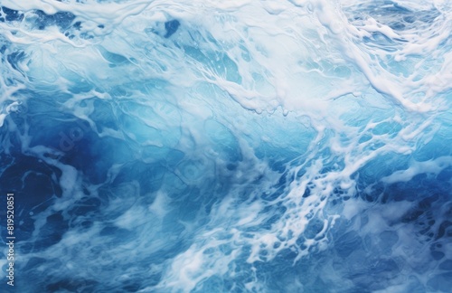 blue water with splashing waves on the screen, in the style of youthful energy, contrasting.