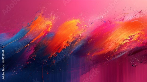 Vibrant Abstract Brushstrokes in Energetic Color Palette