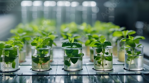 Innovative Lab Plants for Sustainability. Genetic Engineering in Agriculture: A Lab Scene. Eco-Friendly Future with Modified Plants