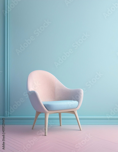 nice guest chair furniture and full of pastel colors gennerative ai