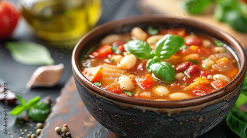 Highlight the cultural significance of minestrone as a beloved Italian dish