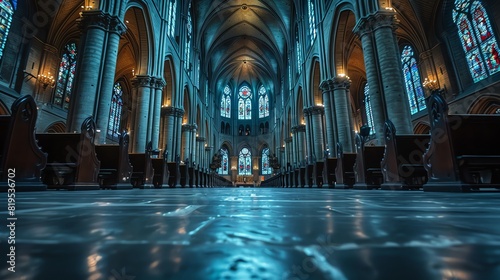 empty space between building in Notre Dame Cathedral