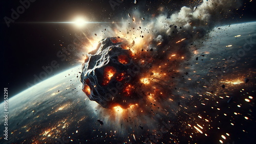 The Spectacular Explosion of a Meteor in Space