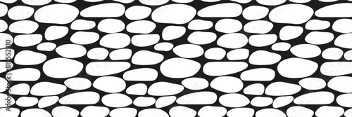 Simple seamless pattern of black and white rocks. Design for fabric, print, cover, banner, wallpaper. Vector illustration.