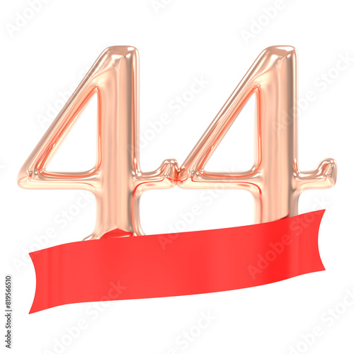 Happy Anniversary 44 Years 3d Rendering