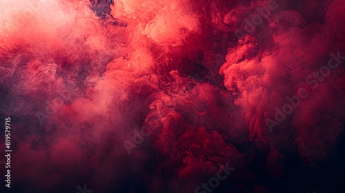 Intense Red Smoke Clouds A Vibrant Display of Color and Texture