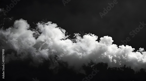 Ethereal Swirls of Monochrome Smoke on a Dark Background