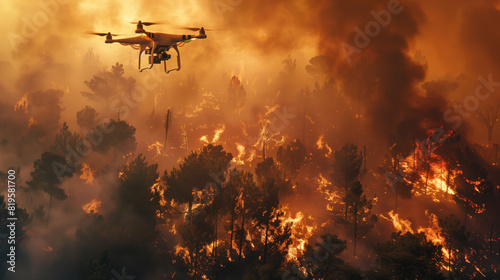The drone takes pictures of what is happening from above, allowing you to see the destruction from a bird's eye view