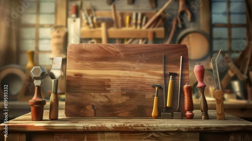 Solid HUD icon of traditional woodworking tools