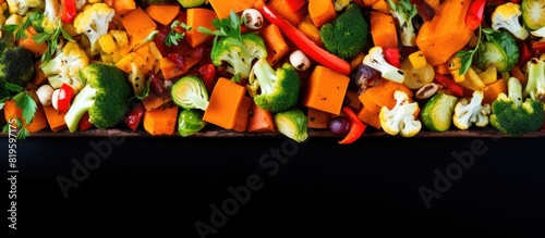 Tray of assorted vegetables on a table