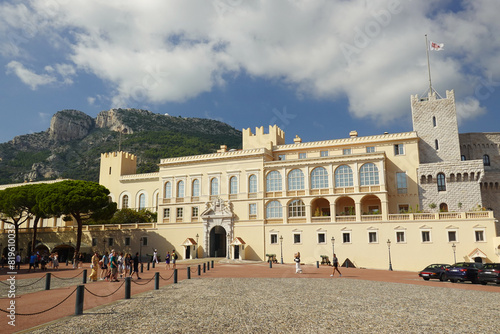 The facade of Prince's Palace of Monaco