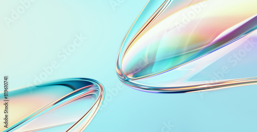 Wavy Glass Shapes Background