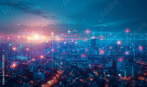 A city of the future that is intelligent thanks to the communications network and the Internet of Things, with devices ranging from smart streetlights to air quality monitoring systems.