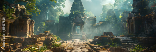 Discover the Hidden Wonders: Photo realistic Secret Temples in Cambodia Explore Cambodias mystic ancient sites in the jungle
