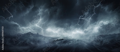 Stormy shades creating a dramatic atmosphere in a copy space image
