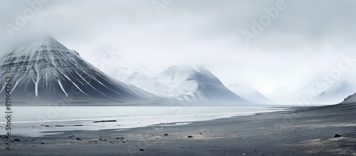 Svalbard s beach by the ocean offers a stunning landscape with a copy space image