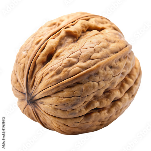 shell of walnut on transparent background