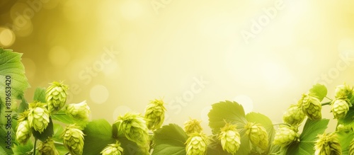 Brewing background concept with fresh natural hops ideal for cooking beer Suitable for a copy space image