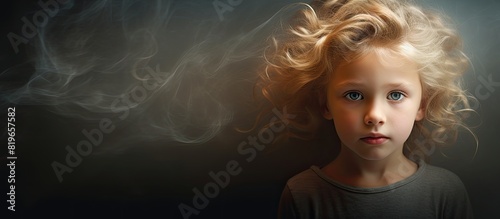 Captivating image of a child with copy space image