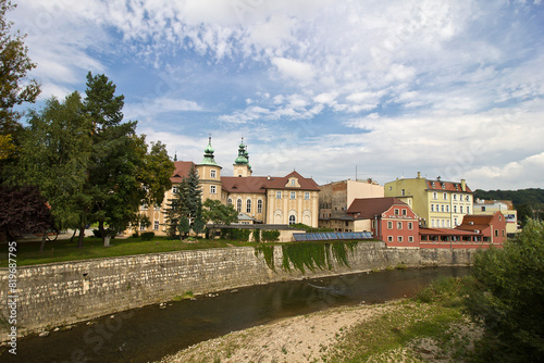 17th-century Church of Our Lady of the Rosary on the banks of the Nysa Klodzko River in Klodzko, Poland