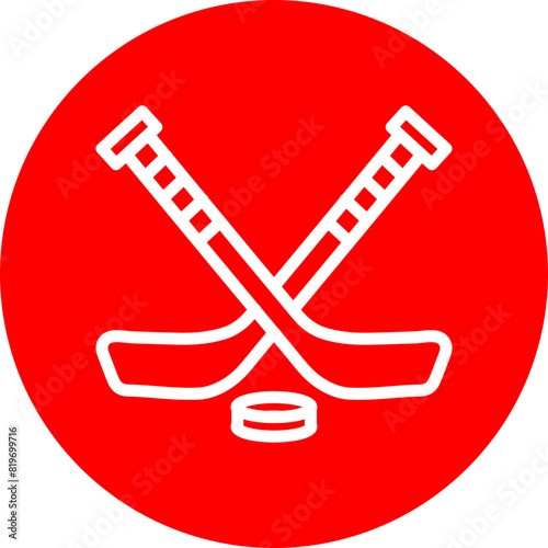 icehockey Flat Icon Design