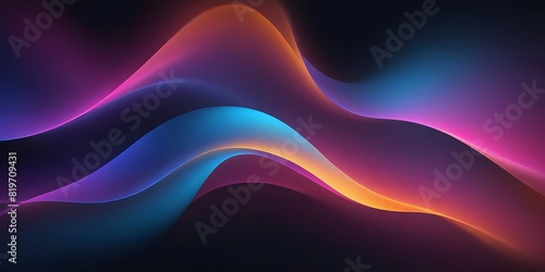 Grainy gradient background, dark blue purple orange black abstract noisy texture poster backdrop banner header cover design