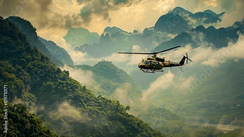 army helicopter in Vietnam