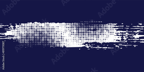 Dots halftone putih & biru pola warna gradien grunge tekstur latar belakang. Dots pop art komik olahraga gaya vektor ilustrasi. eps 10