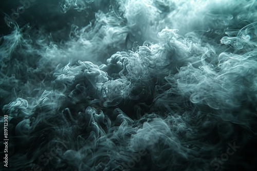 Featuring a image of smoke with nothing against it in black
