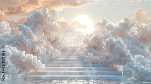 Stairway to Heaven over the Clouds