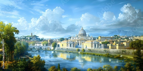 Ultradetailed Vatican City vista. Concept Vatican City, Detailed Architecture, Landmark Photographs, Historical Sites