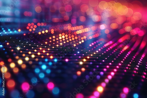 Colorful lights close up background