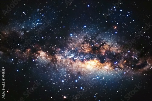 Close up of galaxy filled with numerous stars in the sky