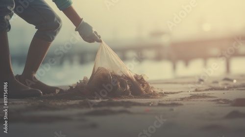 Keep the beach clean. Remove the garbage from the beach. Save the nature.