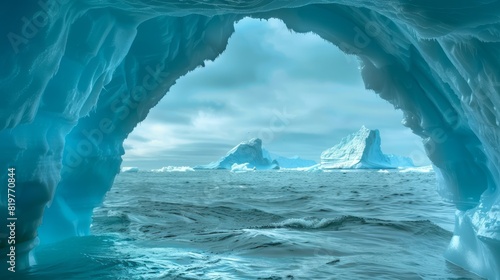 Peer Into The Icy Abyss And Witness The Frozen Beauty Of Antarctica.