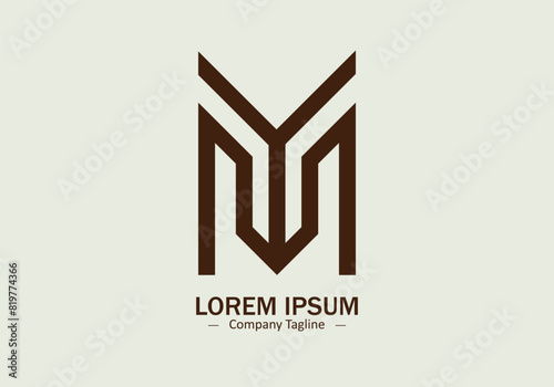 Y M logo M Y icon vector silhouette isolated design