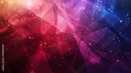 Geometric polygonal mesh lines background with abstract technology