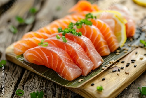 Zen-inspired sashimi presentation