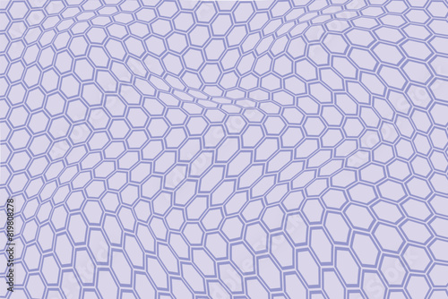 simple abstract cold lite violet color polygon hexagon wavy distort pattern on lite sky color background a purple background with a pattern of hexagons