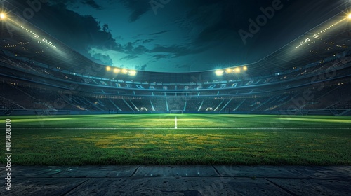 A Majestic Empty Soccer Stadium