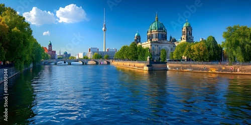 Exploring the Iconic Landmarks of Berlin: Nikolviertel, Berlin Cathedral, and TV Tower. Concept City Strolls, Historical Landmarks, Must-See Sites, Cultural Exploration, Architectural Wonders