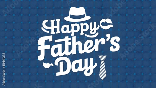 Happy Father's Day poster background illustration typography banner design
