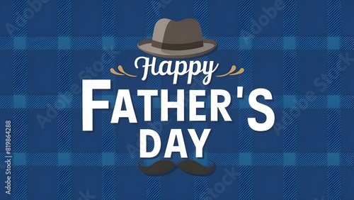 Happy Father's Day poster background illustration typography banner design