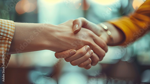 close up of a handshake